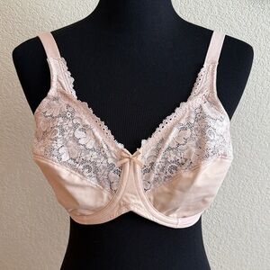Bali Lace Accent Minimizer Bra in Nude